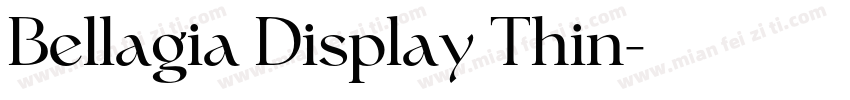 Bellagia Display Thin字体转换